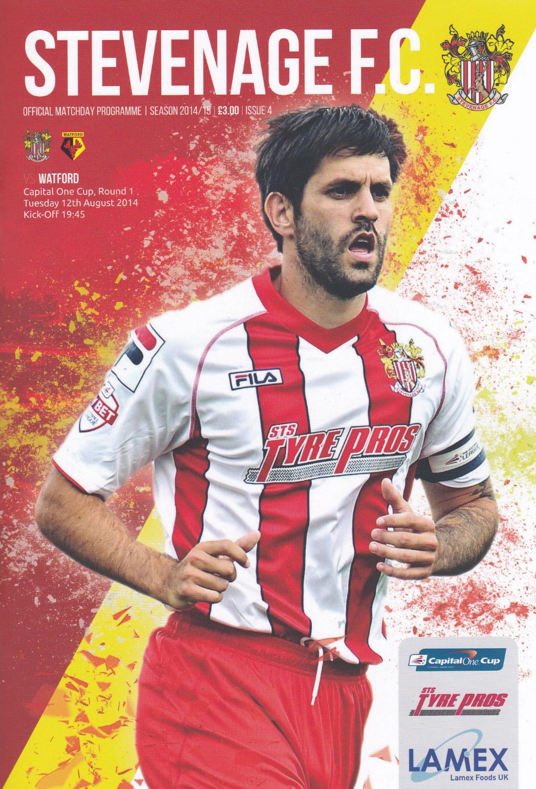 STEVENAGE v WATFORD 2014/15 (CAPITAL ONE CUP)